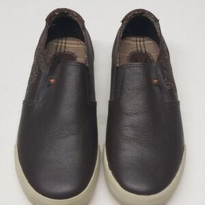 ROCKET DOG Shoes Womens Size 8 Brown Leather Slip On Flat Casual